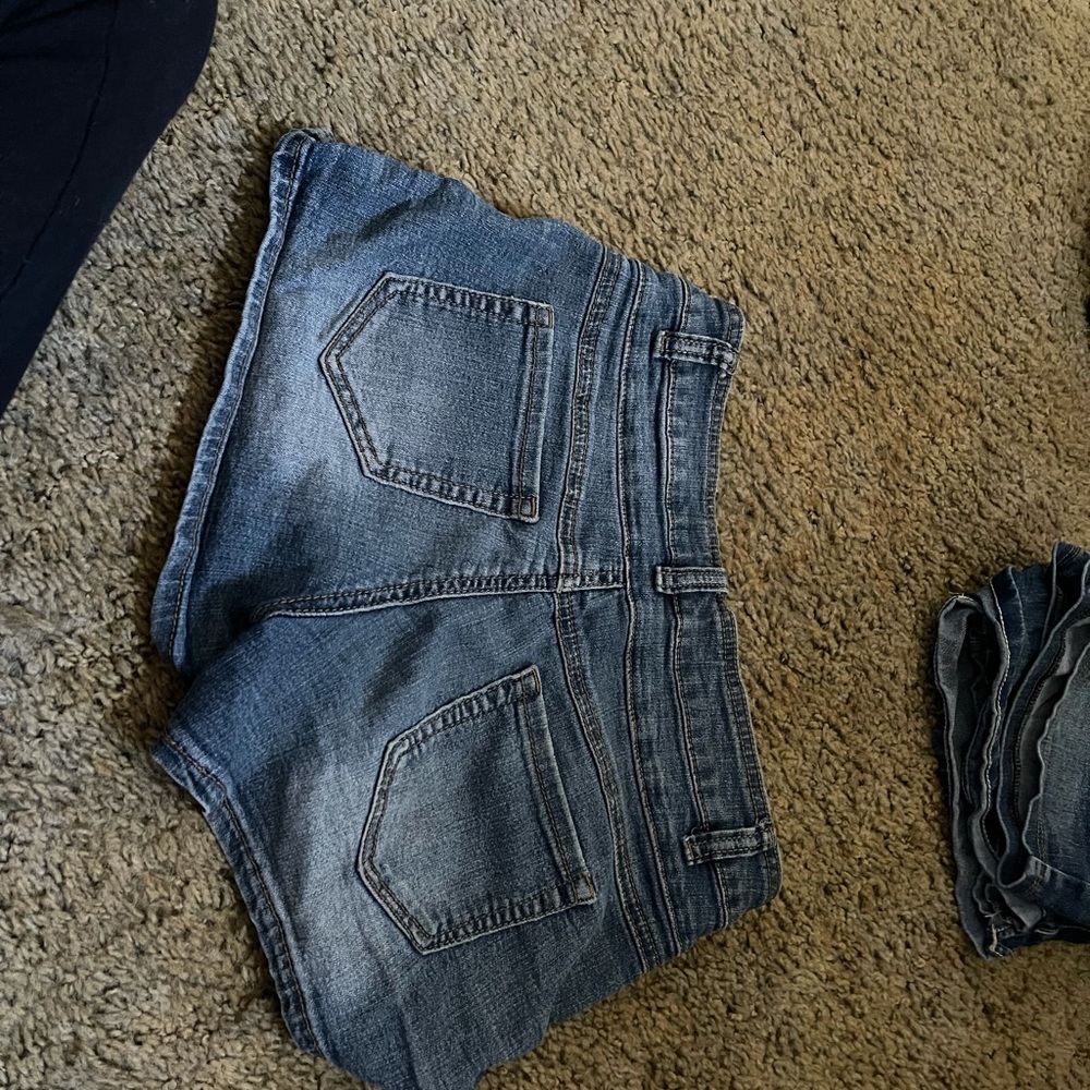 Dark blue jean shorts